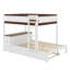 Lit superposé double avec lit gigogne simple, rangement et bureau-947266665