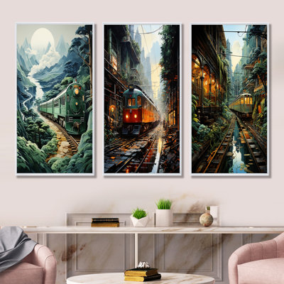 Ensemble de salon luxueux et relaxant en train - fabrique d'art mural de 4