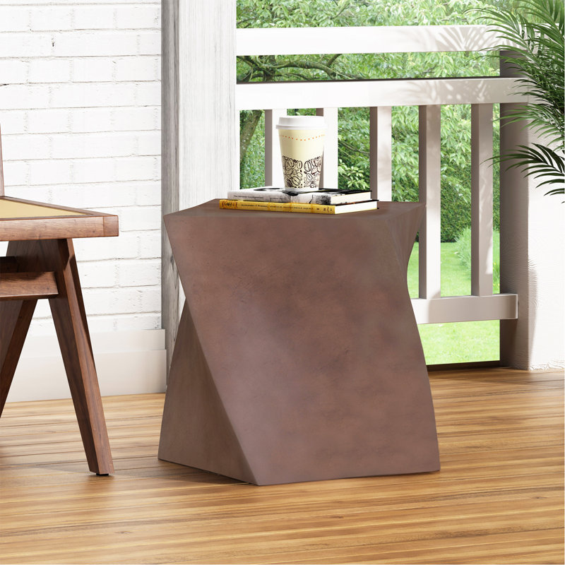 Table d'appoint d'extérieur en béton léger