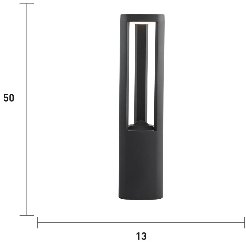 Amarillo Bollards, 50cm H x 13cm W x 13cm D