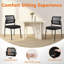 CLATINA Chaise de bureau empilable sans accoudoirs avec dossier réglable, chaises de bureau de réception en maille empilables avec support lombaire ergonomique pour la salle de conférence à domicile côté école, noir