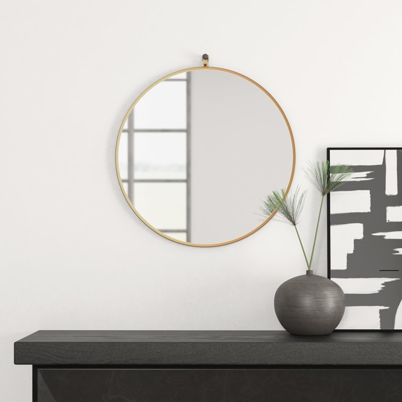 Miroir Cassie, Laiton, 42 po x 42 po