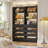 Rushville Closet System with 4 Drawer, 80" Tall Freestanding Wardrobe System-1698658262