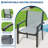 4-Piece Patio Bistro Set – Outdoor Conversation Set with Loveseat, 2 Chairs & Glass Table – All-Weather Textilene Fabric & Steel Frame Furniture for Backyard, Poolside, Porch - Gray-1715968101