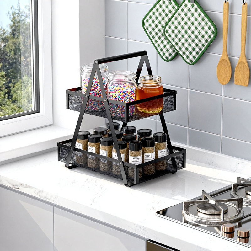 2-Tier Spice Rack (Black)
