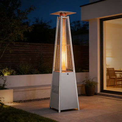Chauffe-terrasse d'extérieur au propane avec roulettes 48 000 BTU Yardgrace
