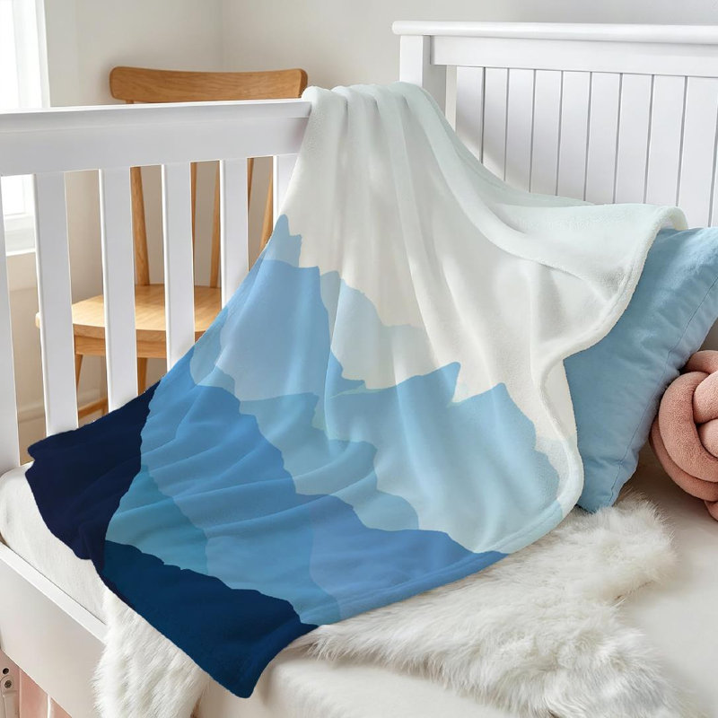 Jeté en flanelle bleue ultra douce, Jeté 30 po x 40 po