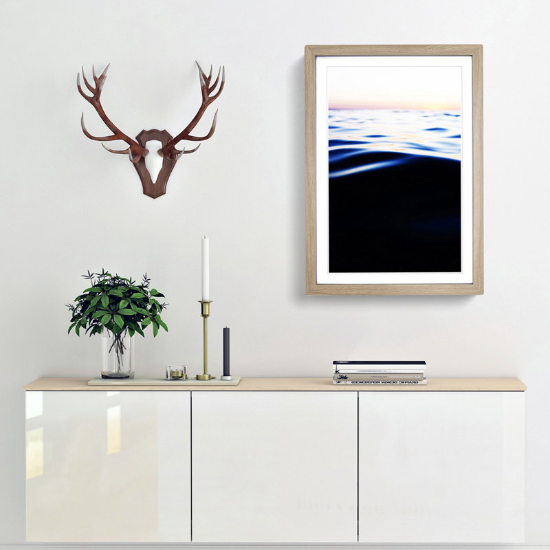 Ocean Be Cool in Abstract - Framed Print, Oak Framed, 36cm H x 27cm W x 2cm D