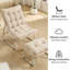 Chaise longue d'extérieur avec repose-pieds pour patio - Fauteuil inclinable confortable avec coussin gonflable et repose-pieds, capacité de 300 lb-1513199421