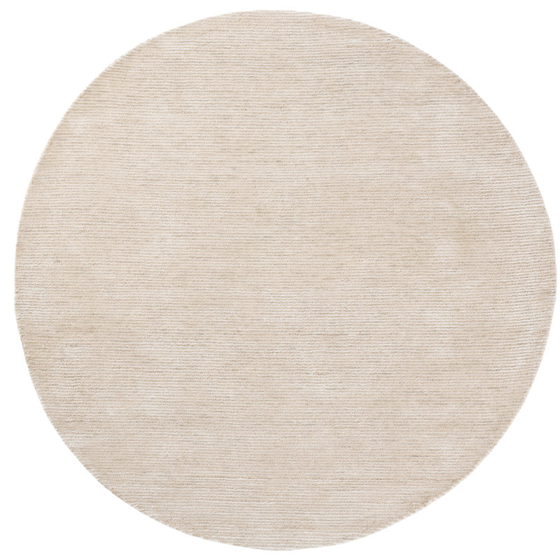 Soho Hand Tufted Viscose;Wool;Cotton Solid Color Indoor Rug, Round 6'