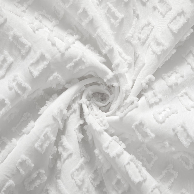 Gordinia 7 Piece Clipped Jacquard Comforter Set, Queen Comforter + 6 Additional Pieces