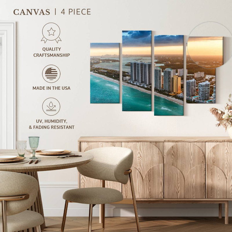 Vanna Miami Beach Skyscrapers, 22" H x 36" W