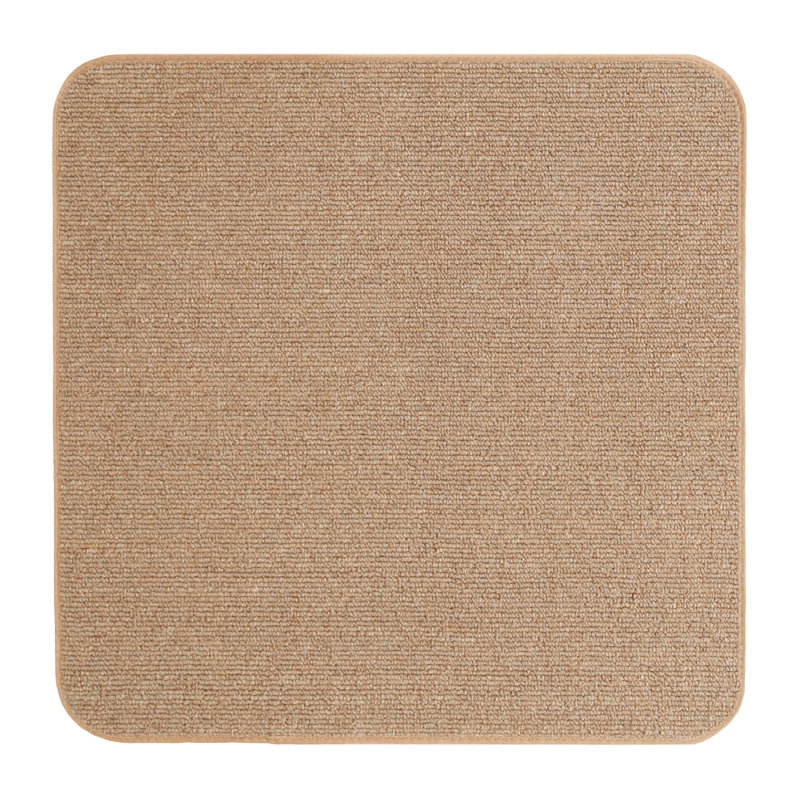 Skid-Resistant Carpet Indoor Area Rug Floor Mat - Pebble Beige - Many Other Sizes To Choose From, Square 5'