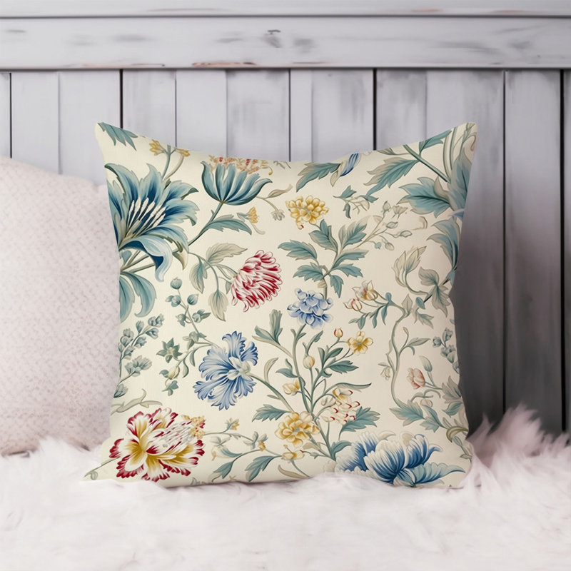 Floral Flowers Pattern IV Cottage & Cottagecore, 18"H x 18"W
