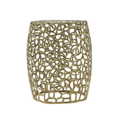 Frankie Aluminum Drum End Table