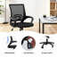 Chaise de bureau en filet, chaise de bureau d'ordinateur réglable, chaise de travail ergonomique pivotante avec roues et support lombaire-68297474