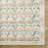 Alburgh Oriental Machine Woven Polyester Area Rug in White/Teal/Orange-1546390732