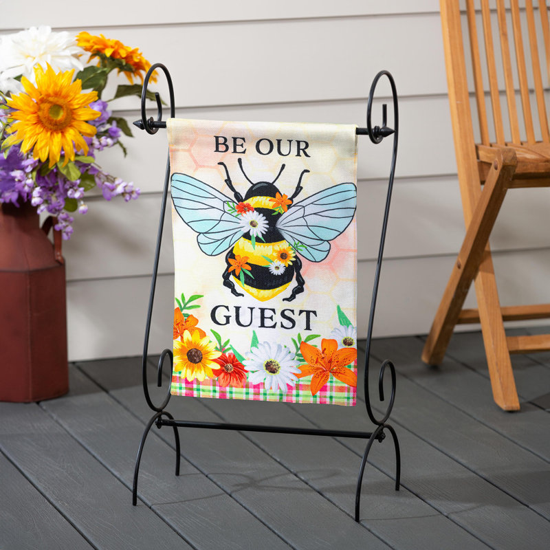 Drapeau de jardin Bee Summer Burlap
