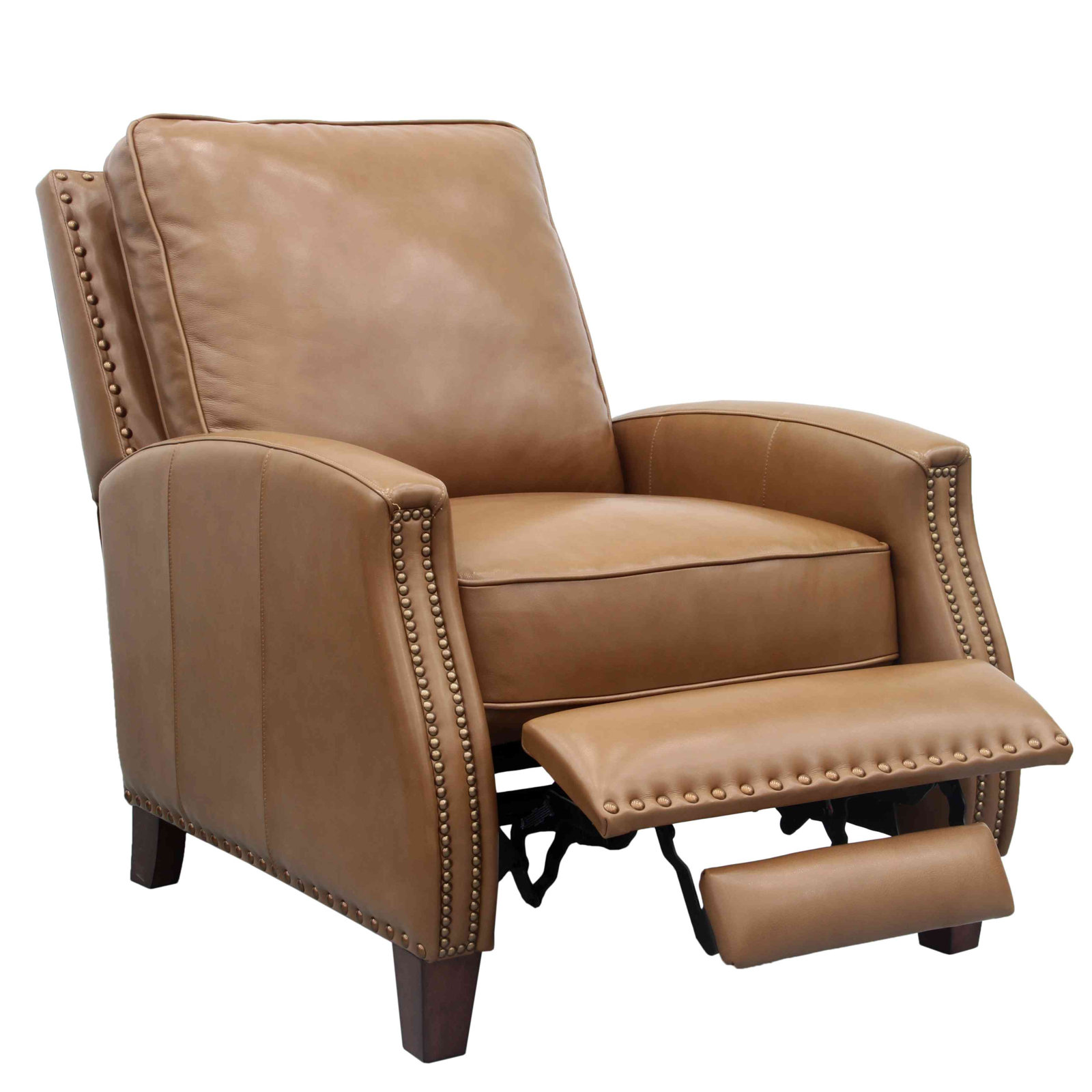 Llewellyn 31" Genuine Leather Manual Recliner, Shoreham Ponytail