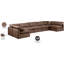 Canapé modulaire en similicuir 7 pièces Itala-94482582
