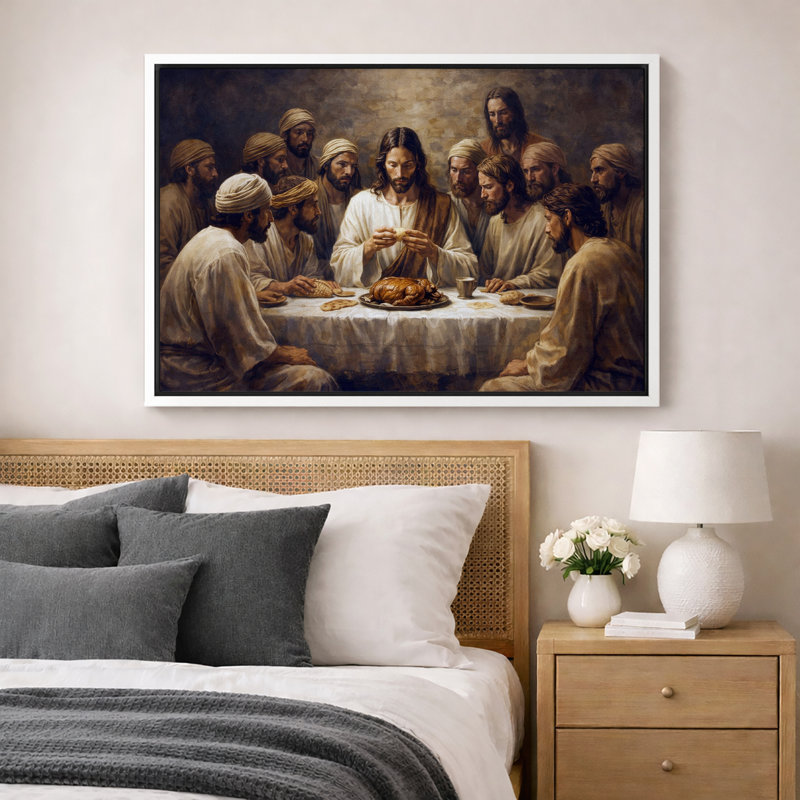 Illustration de scène religieuse, souper biblique, images de salle à manger, impression sur toile encadrée, impression numérique