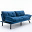Lit convertible bleu marine chaleureux avec rembourrage en mousse, petit appartement moderne réglable en bleu, convenant aux appartements et aux chambres