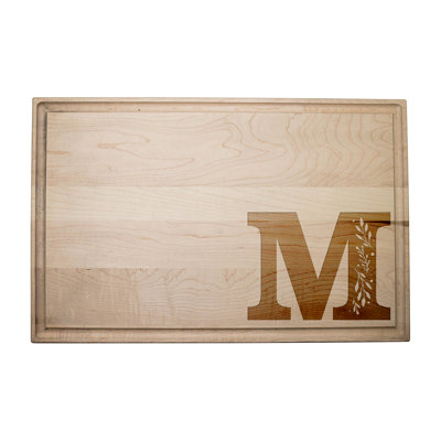 Floral Monogram - M Cutting Board