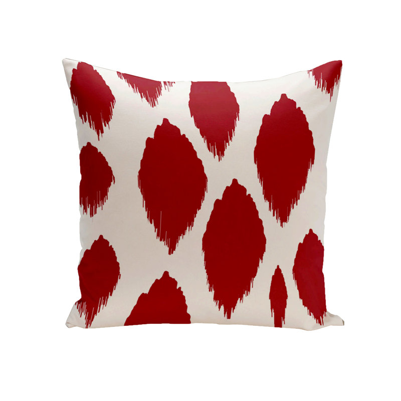Abstract Outdoor Pillow Cover & Insert, 18" H x 18" W, Red