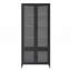 Grande vitrine de rangement en métal avec 4 portes en verre et 5 tablettes