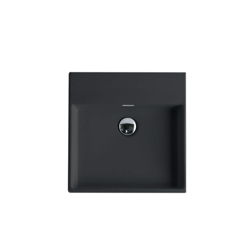 Plain 17.7'' L Bathroom Sink, No Hole Faucet
