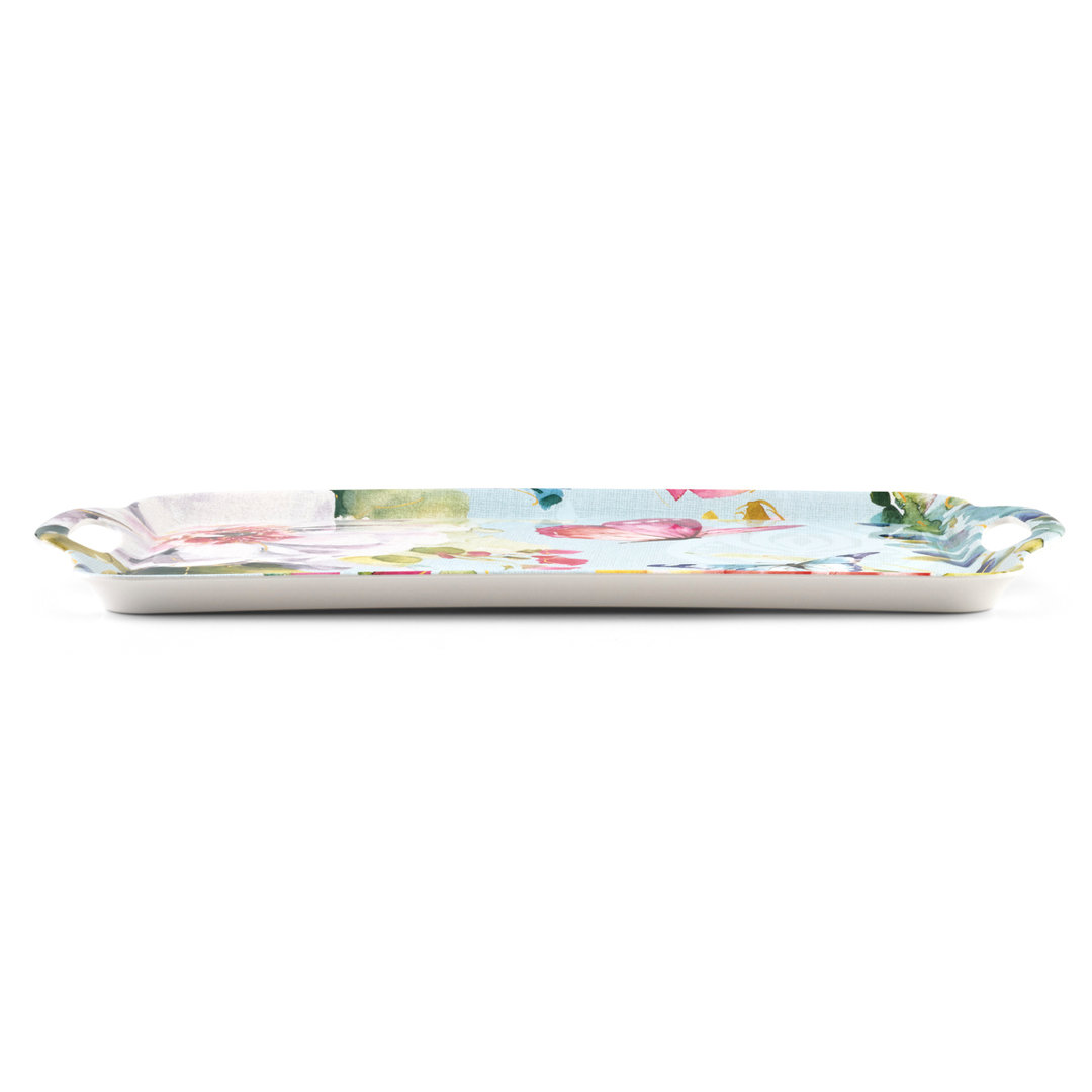 Pimpernel Colorful Breeze Large Melamine Hndld Tray 18.9 X11.6" Pimpernel