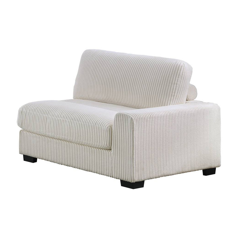 Right Arm Facing Chair, Beige Corduroy