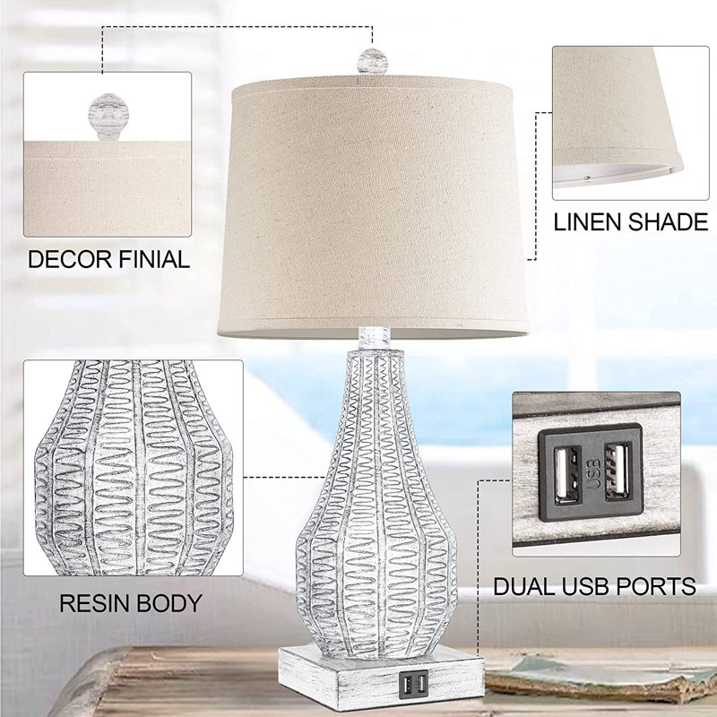 Asani Resin USB Table Lamp