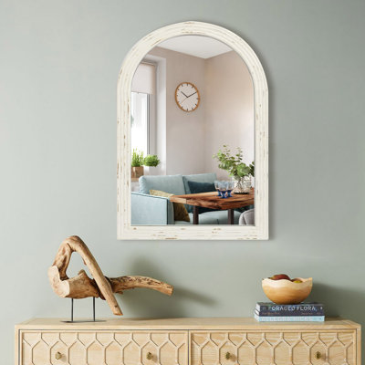 Miroir mural en bois