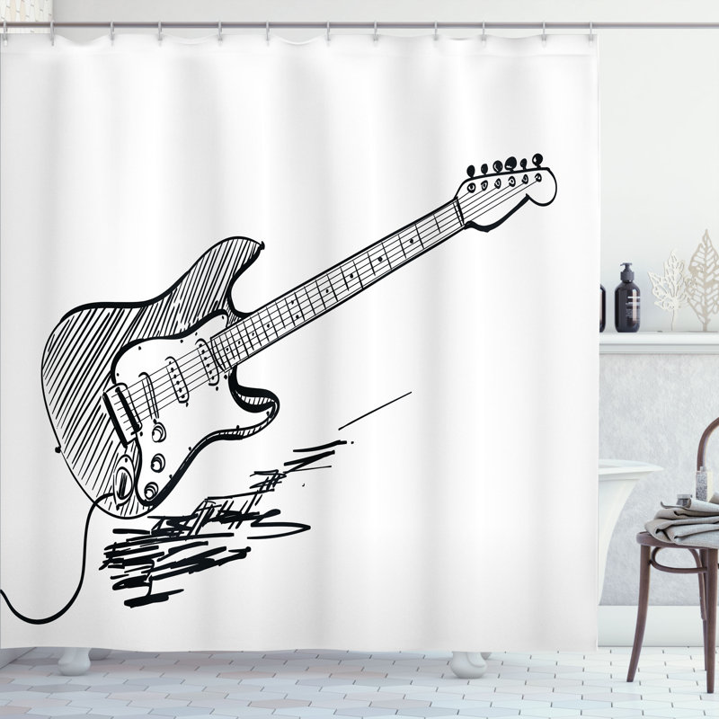 Shower Curtain with Hooks Included, 70"H x 69"W