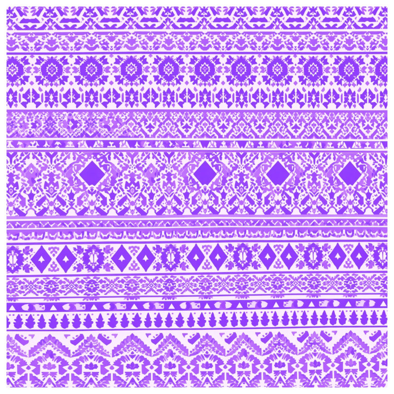 Couvertures à motif ornemental mauve, L 60 po x H 80 po