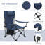Camping Chair Lightweight Folding Fishing Chair with Retractable Footrest and Removable Headrest, Carry Bag, for Outdoor Activities-976448825-976448826