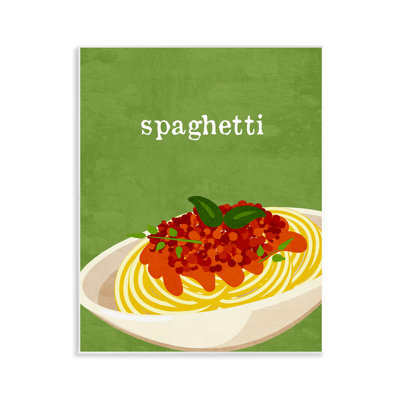Plaque murale Spaghetti Italian Cuisine, design par Kim Allen