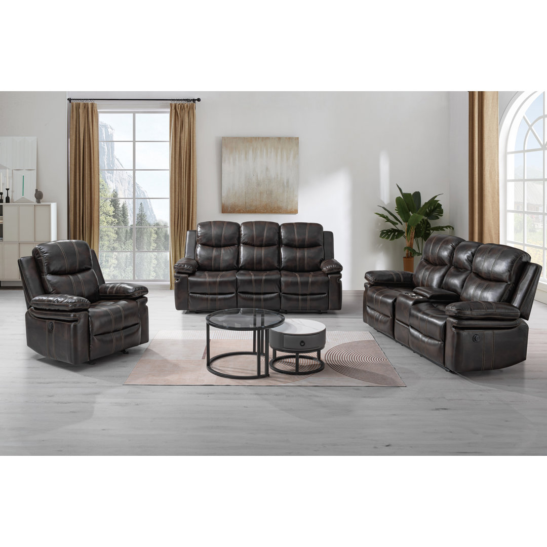 Canessa 3-Piece Reclining Living Room Set Wade Logan® Reclining 