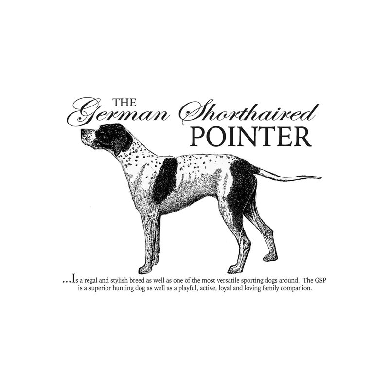 Vintage German Shorthaired Pointer Storybook Style by Traci Anderson - Wrapped Canvas Gallery-Wrapped Canvas Giclée