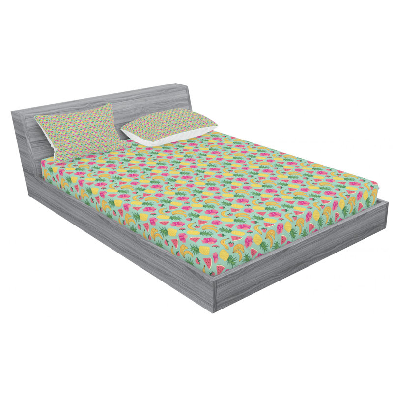 Microfiber Sheet Set, Queen Sheet Set + Fitted Sheet + 2 Pillowcases