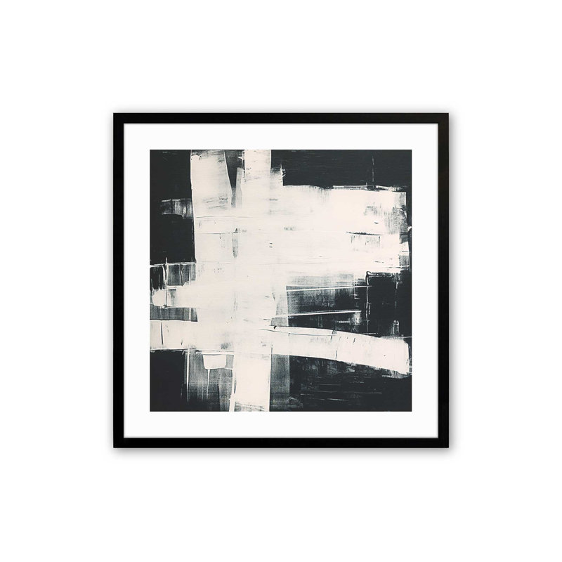 «Eclipsed Onyx Tangle I», reproduction sur toile, Cadre noir satiné, H 21,5 po x l 21,5 po