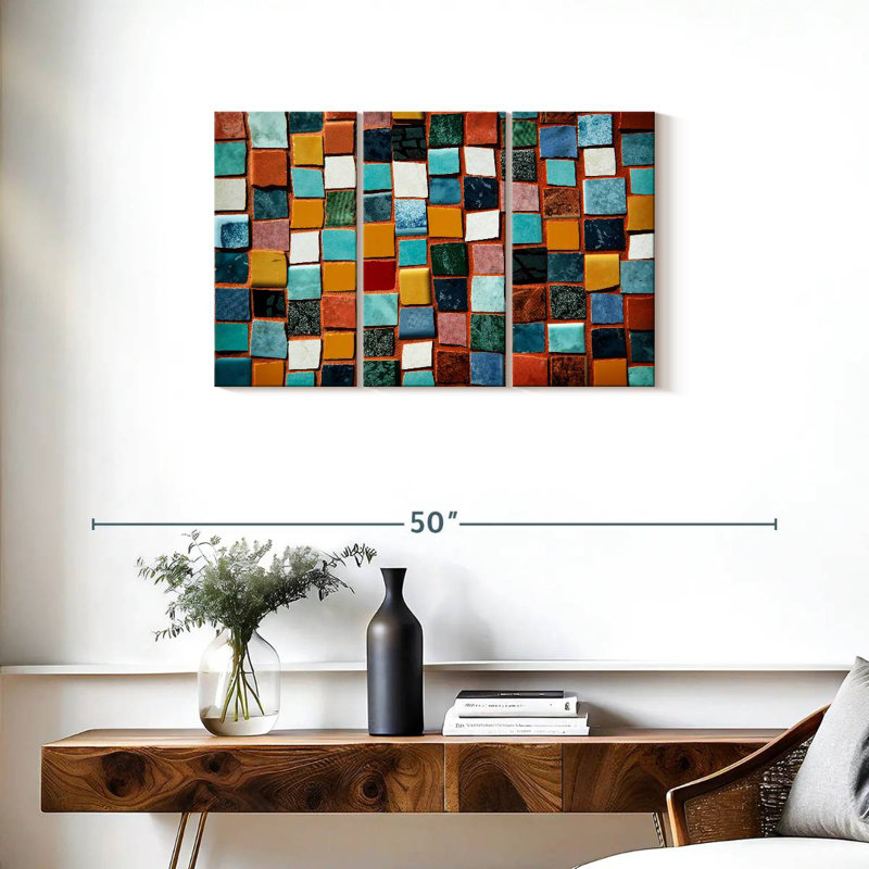 Lilie Tile Scraps Mosaic, 20" H x 33" W