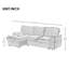 Canapé-lit modulaire Upholstery avec sacs de rangement et 2 porte-gobelets sur les accoudoirs