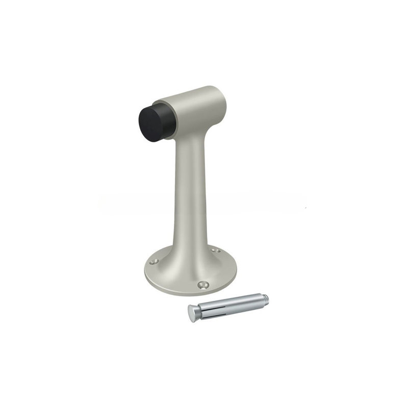 Fixation au sol Deltana DSF600U15, pare-chocs de 6 po, laiton massif nickel brossé HD, Nickel brossé