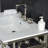 Kingston Brass Quadras 31-Inch Ceramic Console Sink with Steel Base and Glass Shelf-49618819-49610572