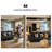 Black Faux Leather Modular Sofa cushion couch-800977095-800977094