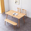 Banc en bois de chêne naturel-1382872371