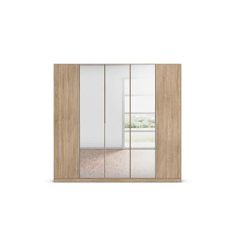 Alabama 2 Door Wardrobe, Sonoma Oak, 210cm H x 226cm W x 54cm D, Classic