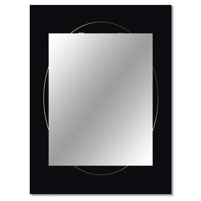 Gold Sacred Geometry Visions On Black - Geometric Unique Wall Mirror, Gold Mirror, Printed Metal Art